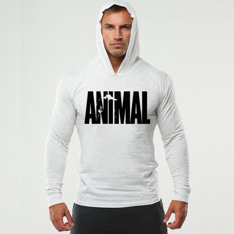 Men's Fitness Long Sleeve Hooded Sweatshirt